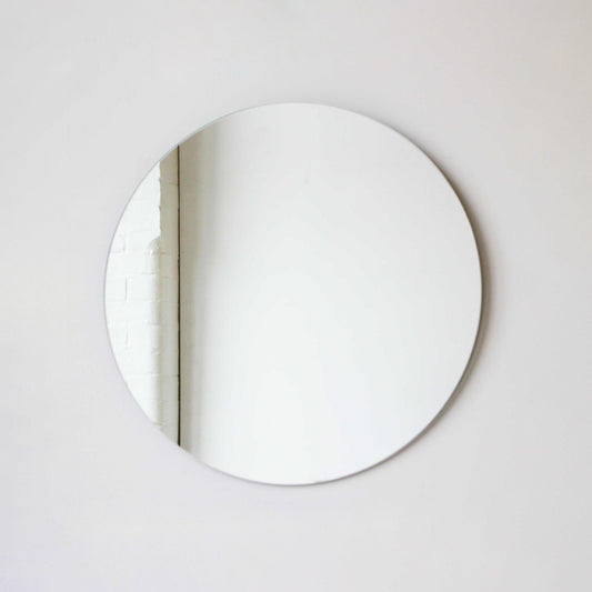 Orbis™ Minimalist Round Frameless Mirror with Floating Effect