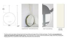 Set of 2 x Bespoke Suspended Orbis™ Mirror RAL 9010 Matte Frame Finish  1 Rod (UN) Back Illumination (787 x 30mm)