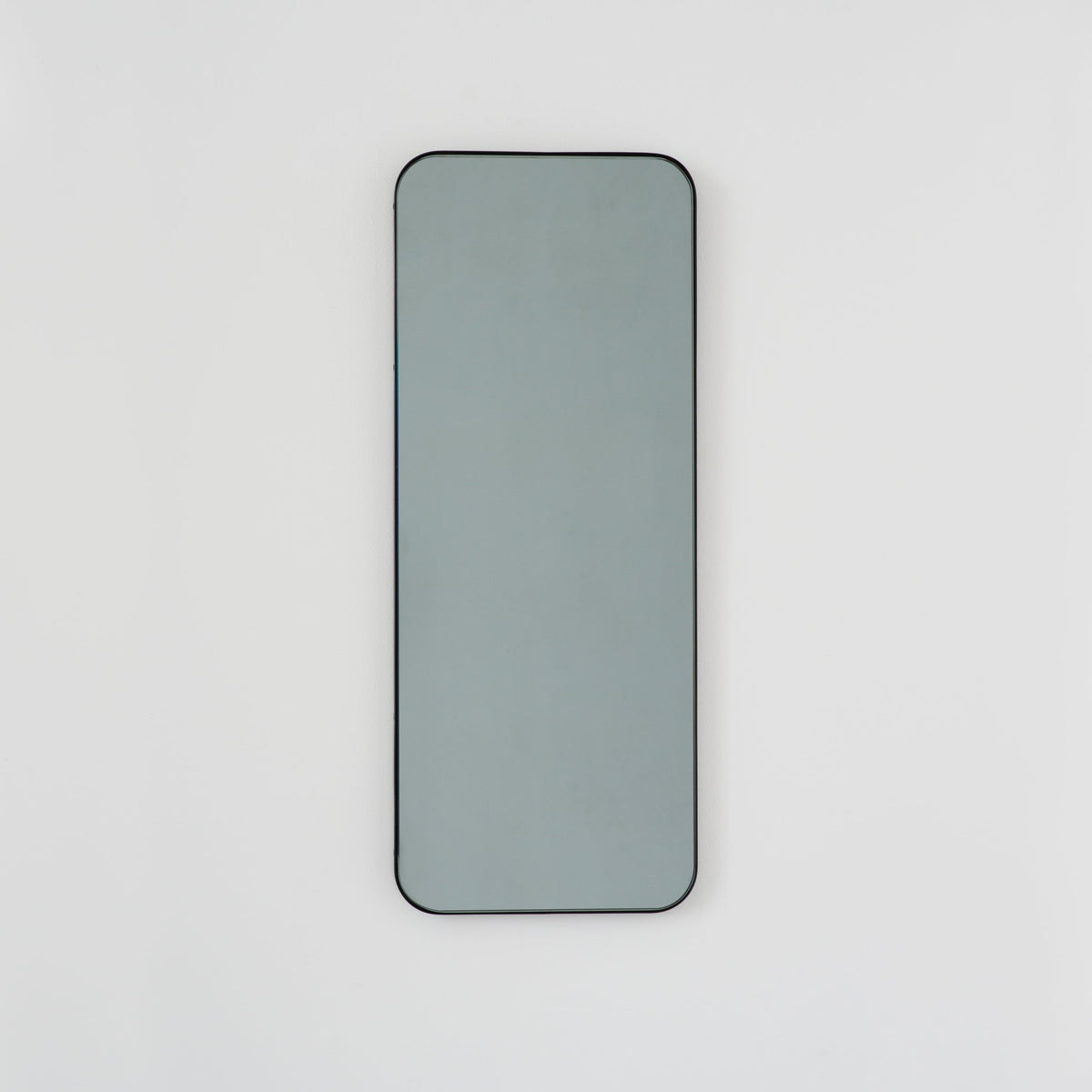 In Stock Quadris™ Rectangular Black Tinted Contemporary Mirror with Black Frame