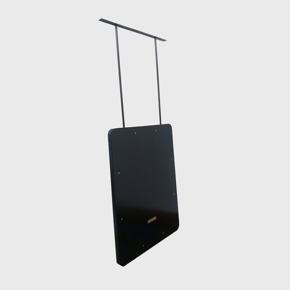 Quadris™ Suspended Rectangular Mirror with Minimalist Blackened Stainless Steel Frame