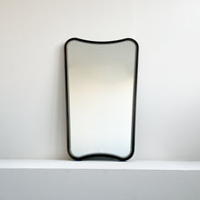 Mid-century inspired Wall Mirror with Front Illumination and Bronze Patina Frame - Vintage N.2