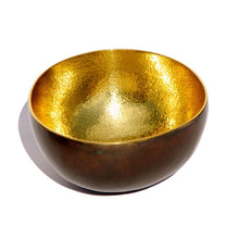 Set of three Brass Bowls with Bronze Patina Finish