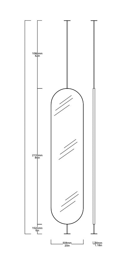 Set of 2 Bespoke Mirrors for Ethel Chalopin