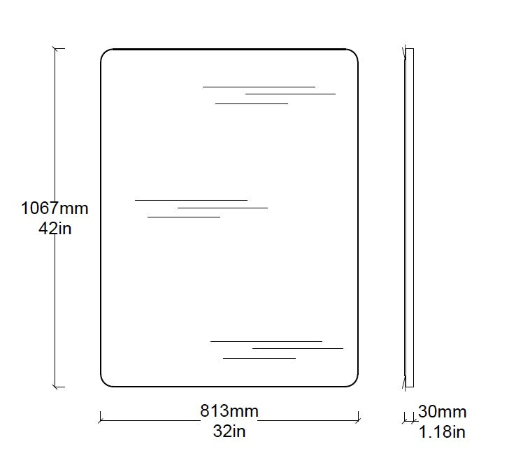 Set of 4 bespoke mirrors:  1 x Bespoke Suspended Quadris™ Mirror Matte Black Frame (RAL 9015)  1 x Bespoke Quadris™ Mirror Brushed Brass Frame Finish 2 x Bespoke Quadris™ Mirror Matte Black Frame (RAL 9015)