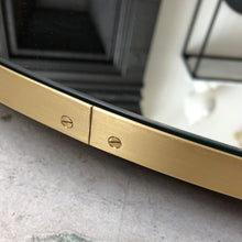 Bespoke Orbis™ Round Minimalist Mirror Brushed Brass Frame 42"