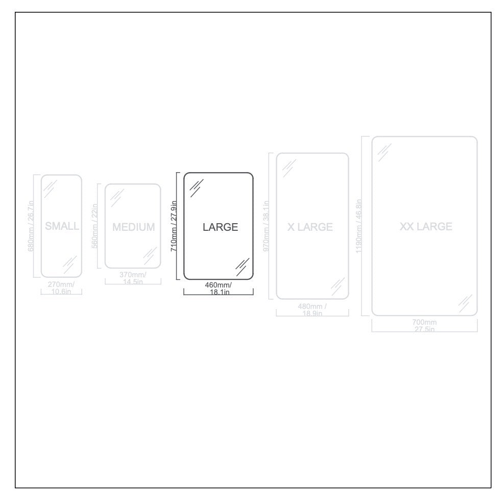 Quadris™ Rectangular Contemporary Mirror with a Minimalist Frame