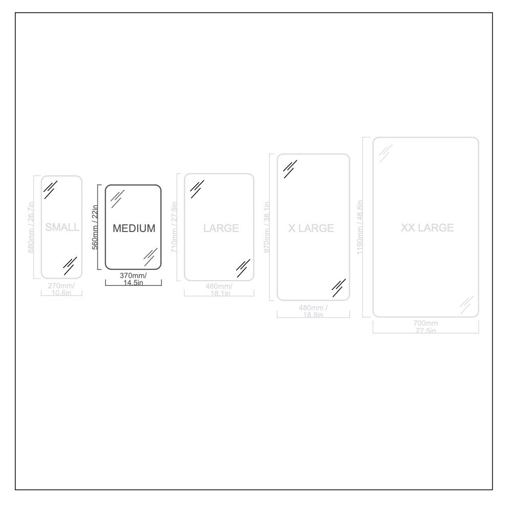 Quadris™ Rectangular Contemporary Mirror with a Minimalist Frame