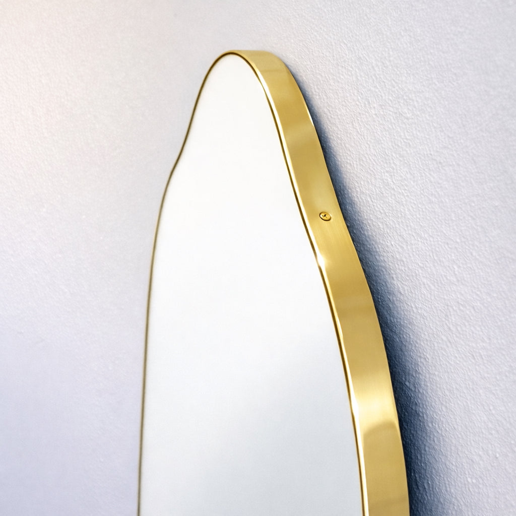 Vintage N.9 Mid-century Inspired Wall Mirror with Minimalist Frame