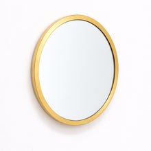 Orbis™ Round Mirror with a Handcrafted Brass Full Frame