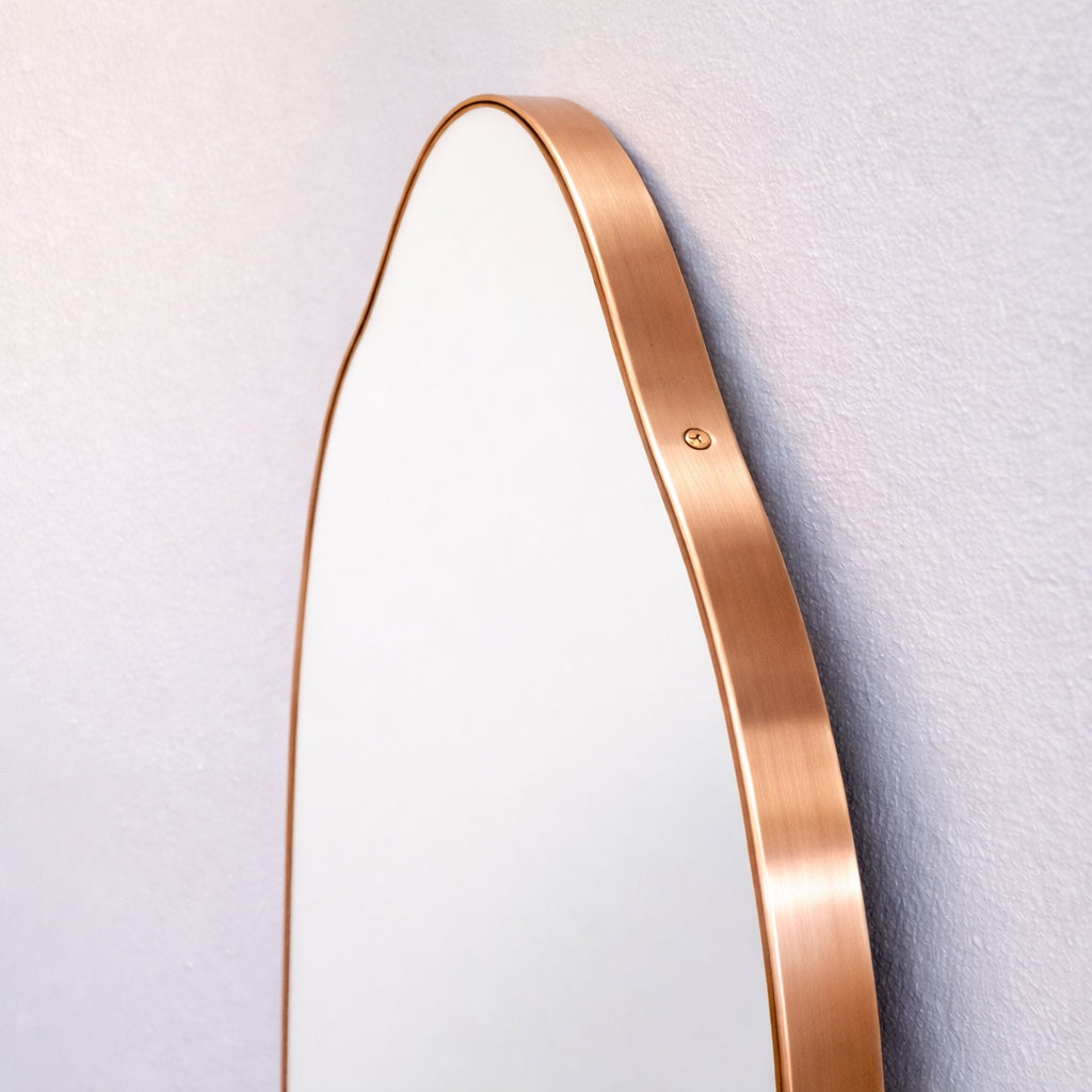 Vintage N.9 Mid-century Inspired Wall Mirror with Minimalist Frame