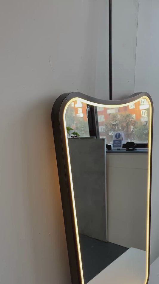 Mid-century style Ceiling Suspended Freeform Mirror with Illumination - Vintage N. 2