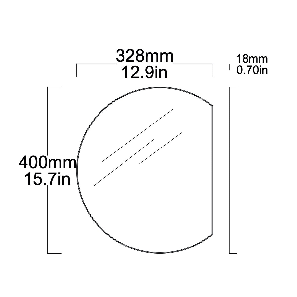 Orbis Trecus™ Cropped Circular Modern Mirror with a Blue Frame