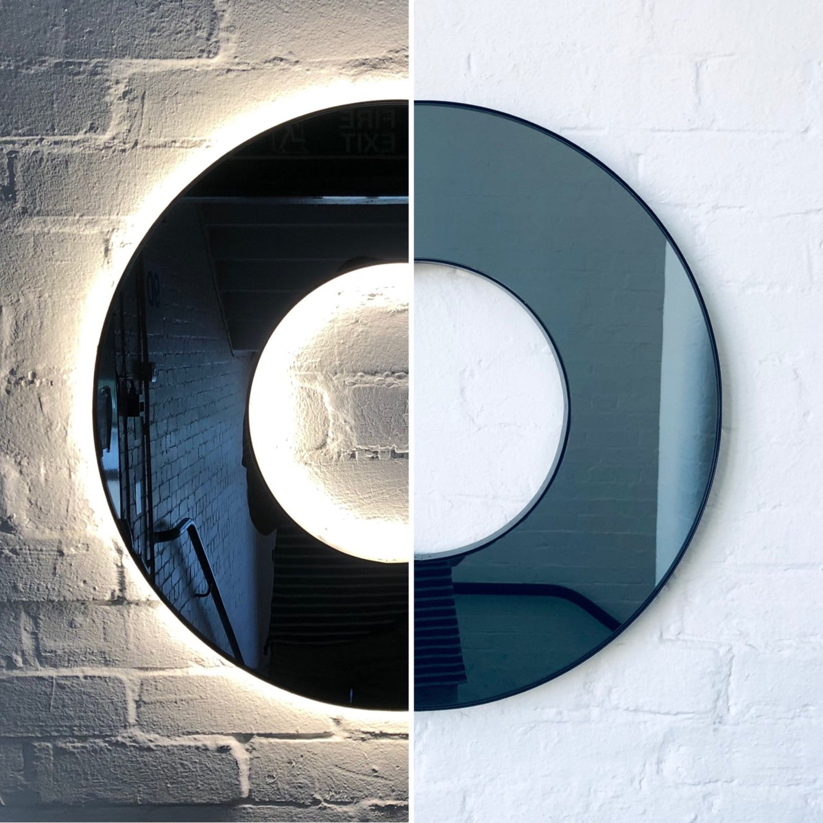 Original Contemporary Donut™ Round Black Tinted Mirror Back Illuminated