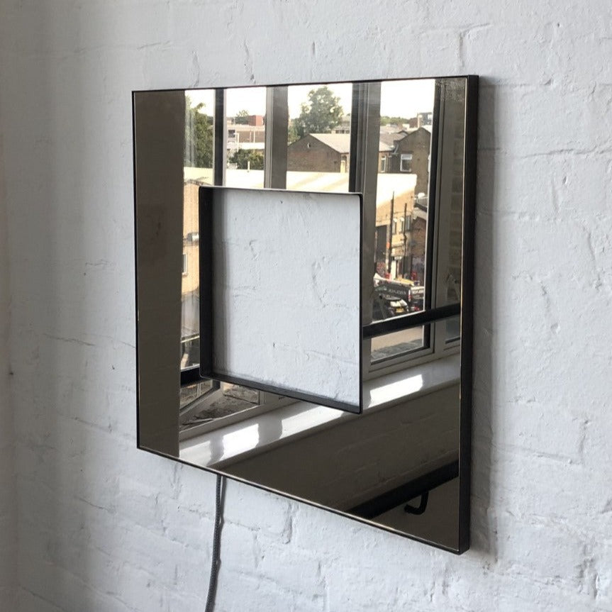 Original Contemporary Back-Illuminated Bronze Tinted Square Donut™ Mirror