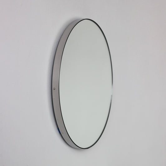 Orbis™ Round Minimalist Mirror with Stainless Steel Frame, Customisable