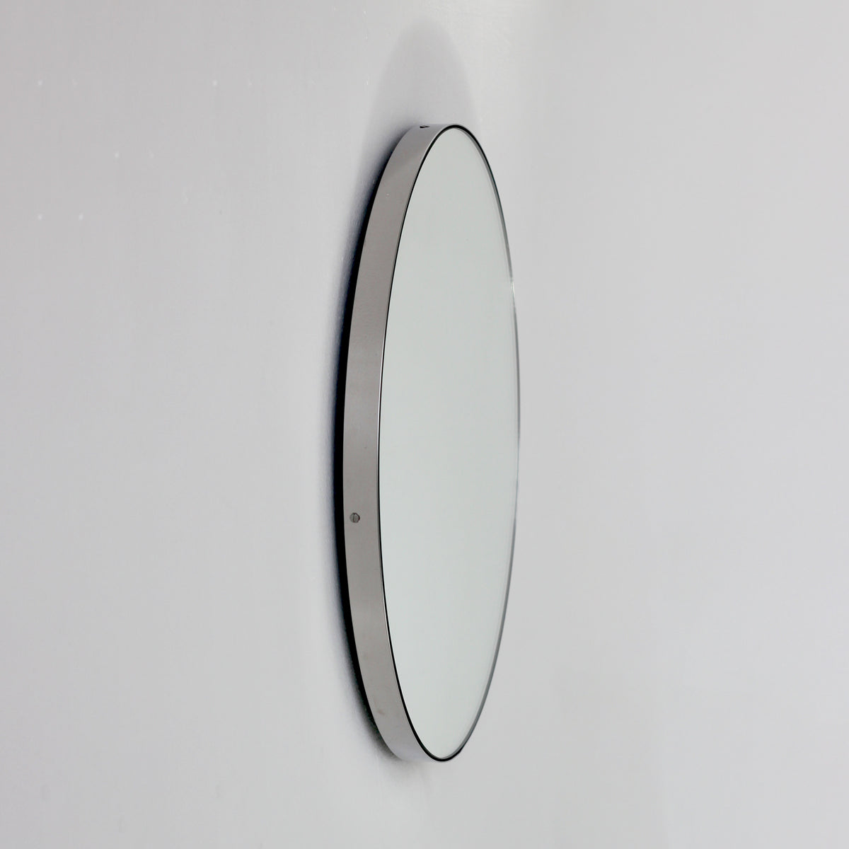 Orbis™ Round Minimalist Mirror with Stainless Steel Frame, Customisable