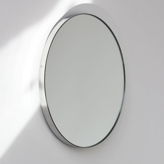 Orbis™ Round Minimalist Mirror with Stainless Steel Frame, Customisable