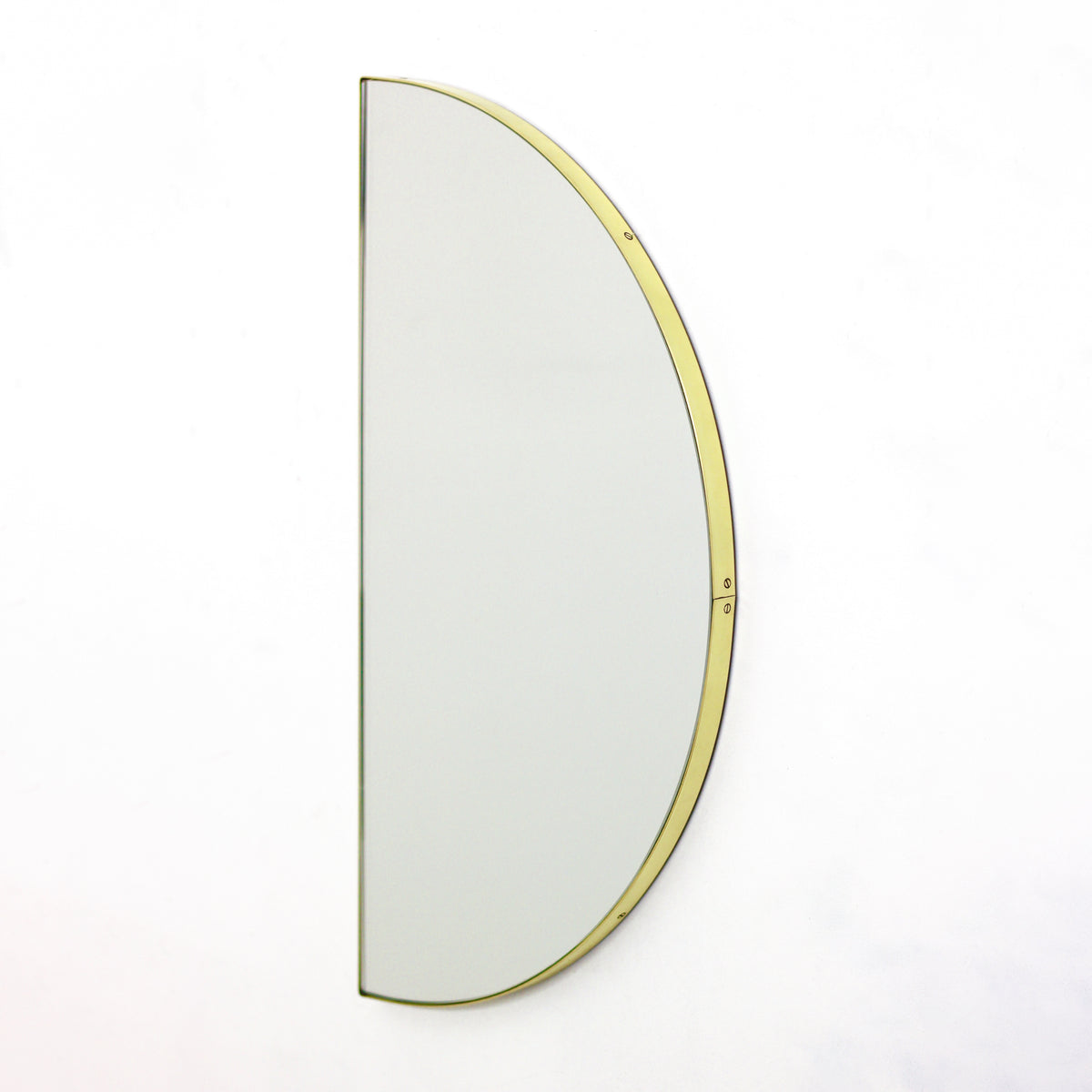 Luna™ Half Moon Art Deco Mirror with a Brass Frame