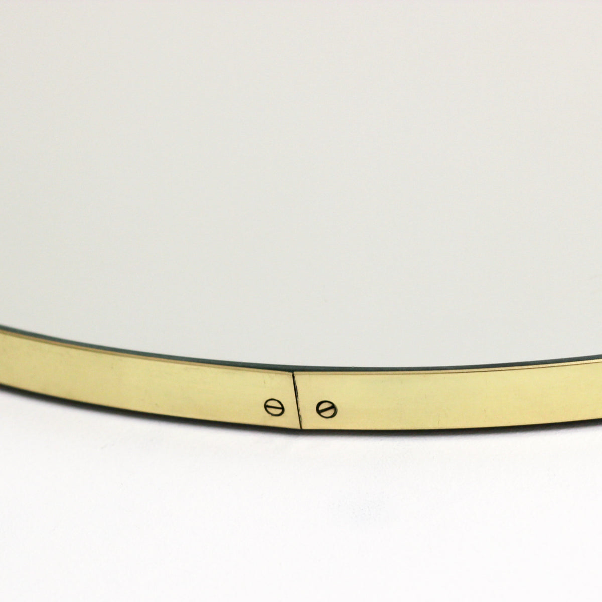Luna™ Half Moon Art Deco Mirror with a Brass Frame