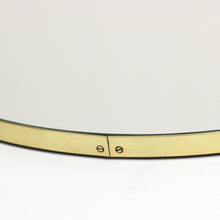 Luna™ Half Moon Art Deco Mirror with a Brass Frame