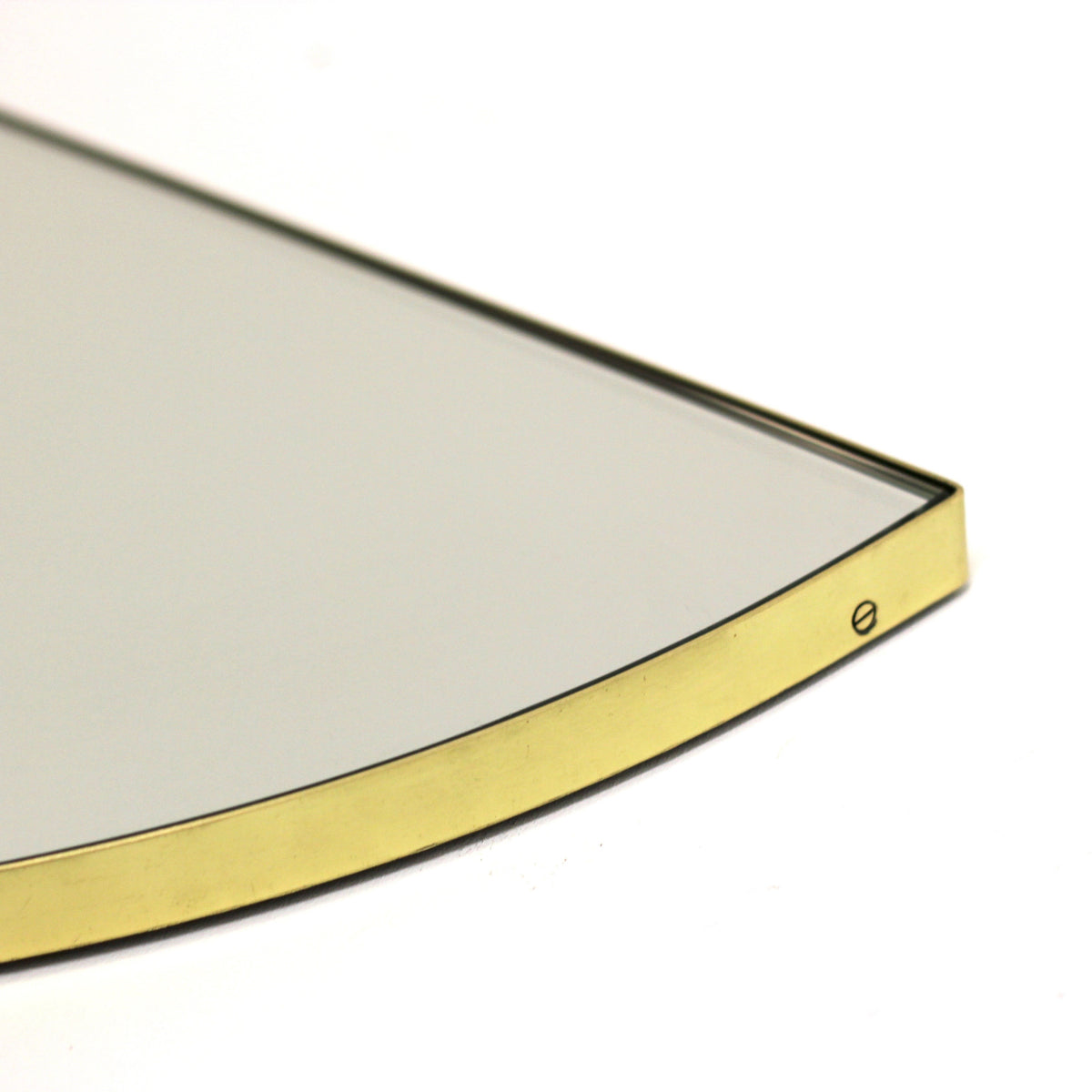 Luna™ Half Moon Art Deco Mirror with a Brass Frame