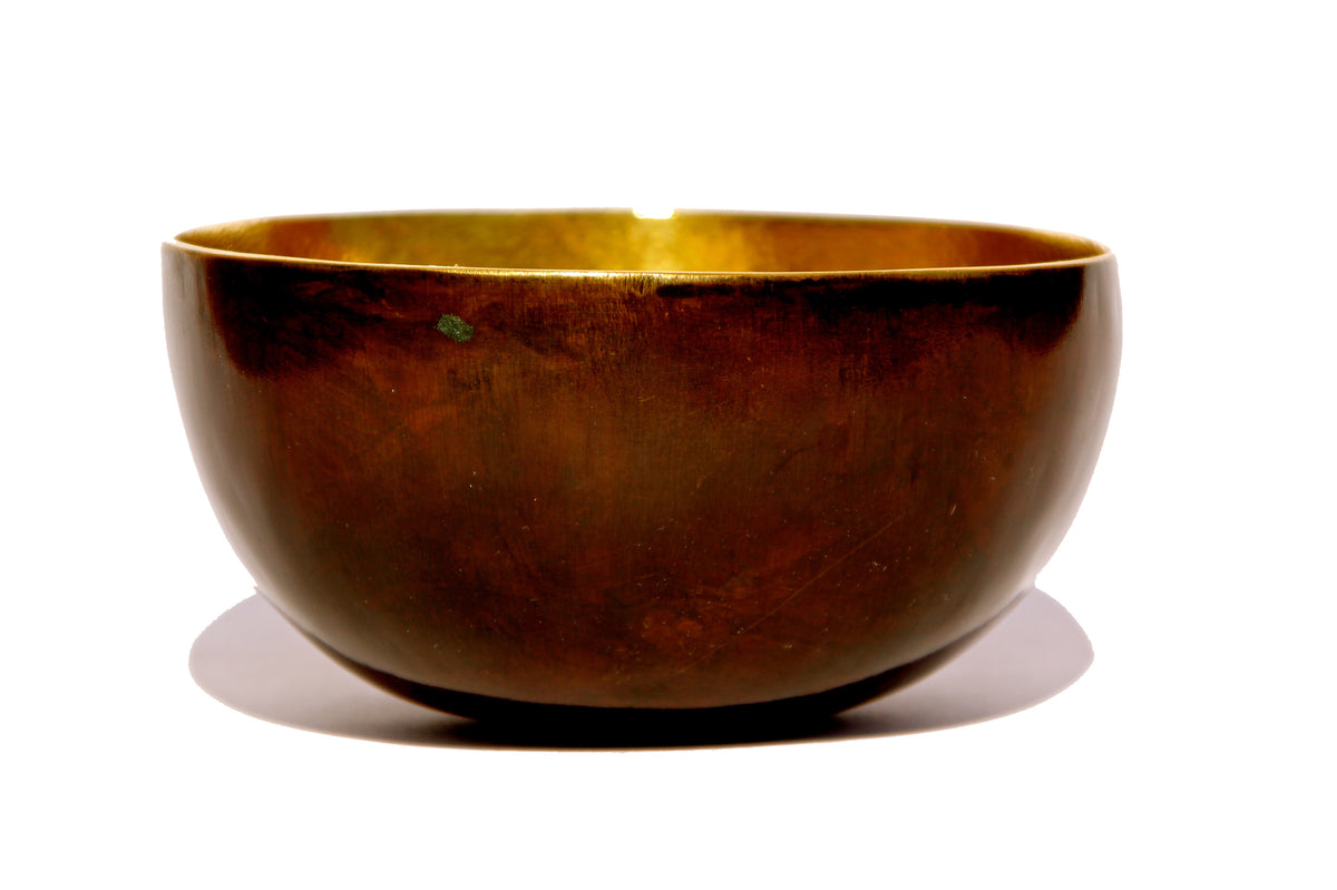 Small Decorative Brass Bowl with a Bronze Patina
