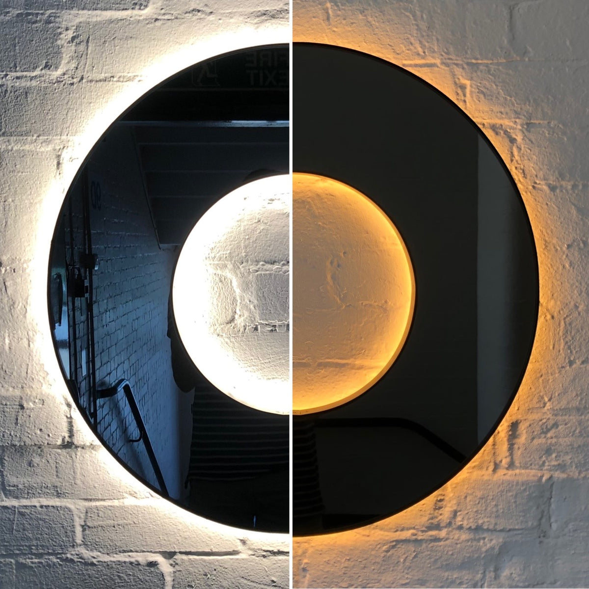 Original Contemporary Donut™ Round Black Tinted Mirror Back Illuminated