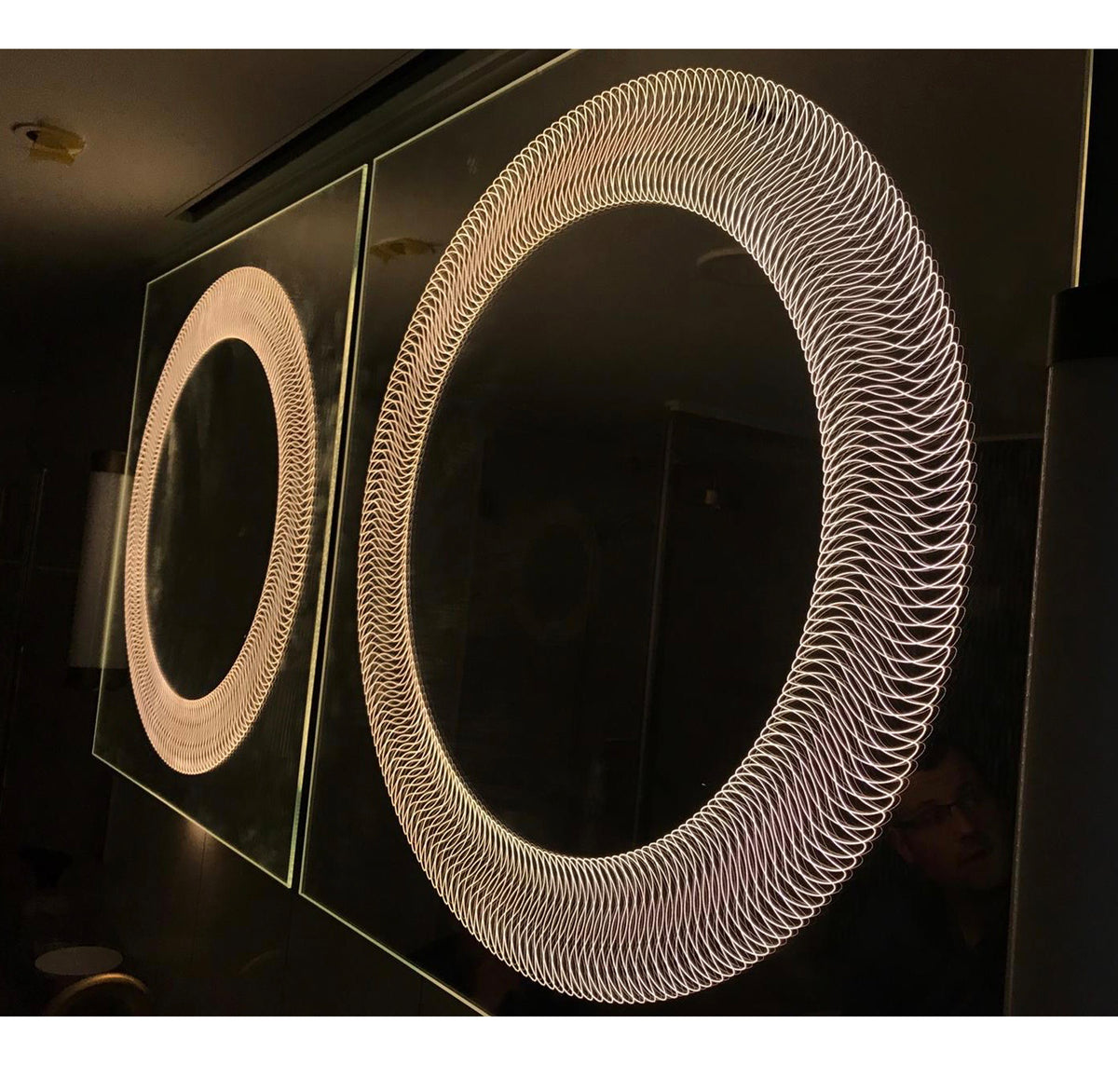 Cosmic GLAZZ™ Illuminated Etched Square Frameless Mirror