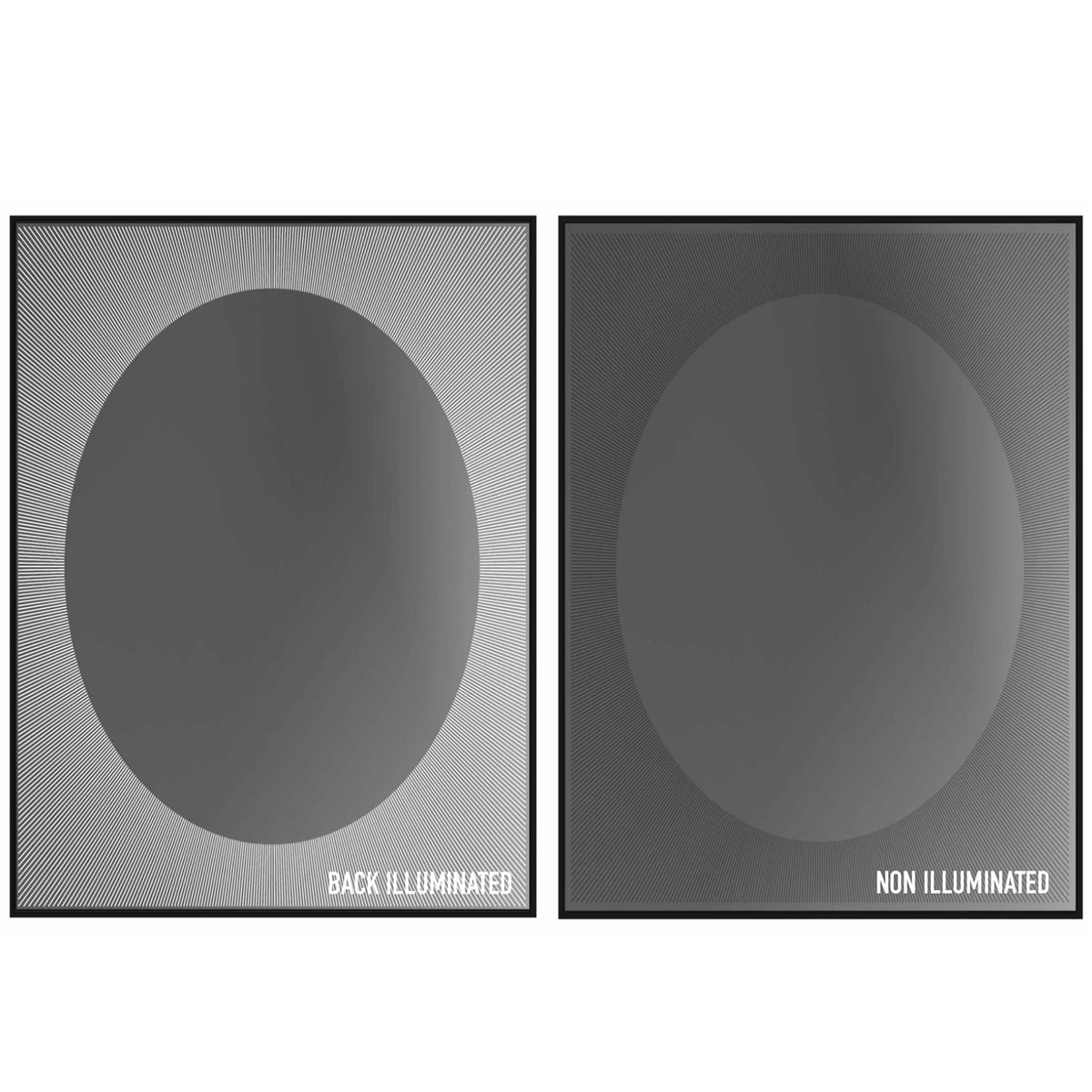 Oval Sunrise™ Frameless Illuminated Mirror
