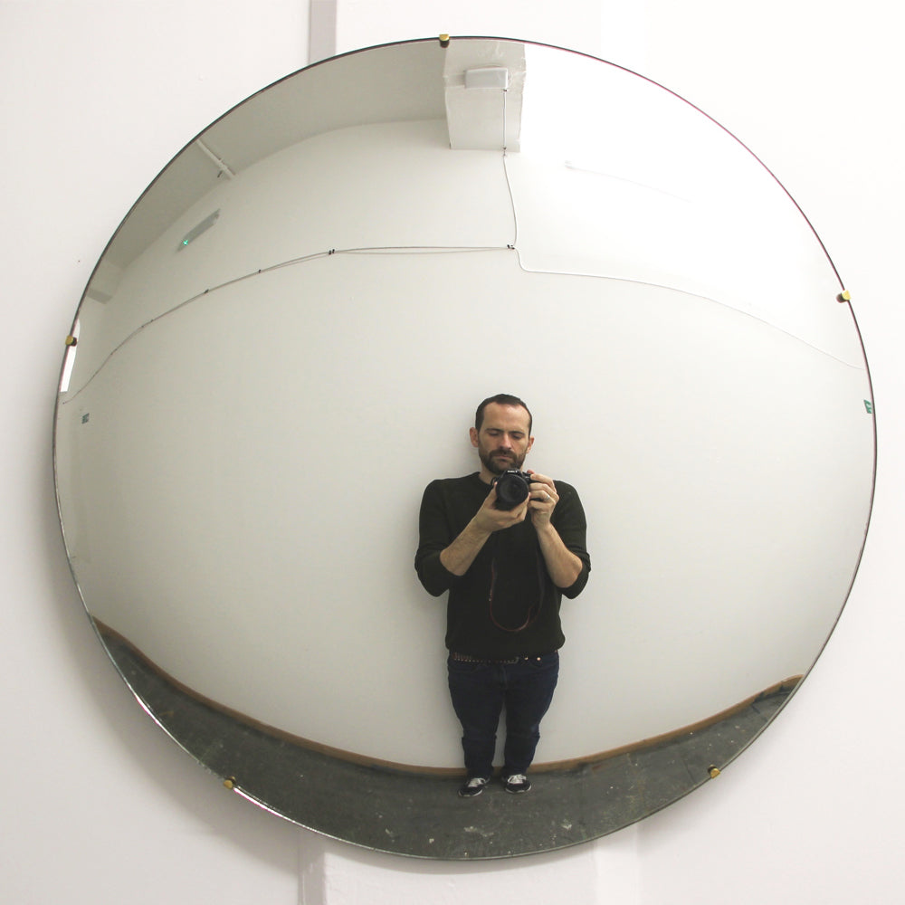 Orbis™ Round Convex Minimalist Frameless Mirror