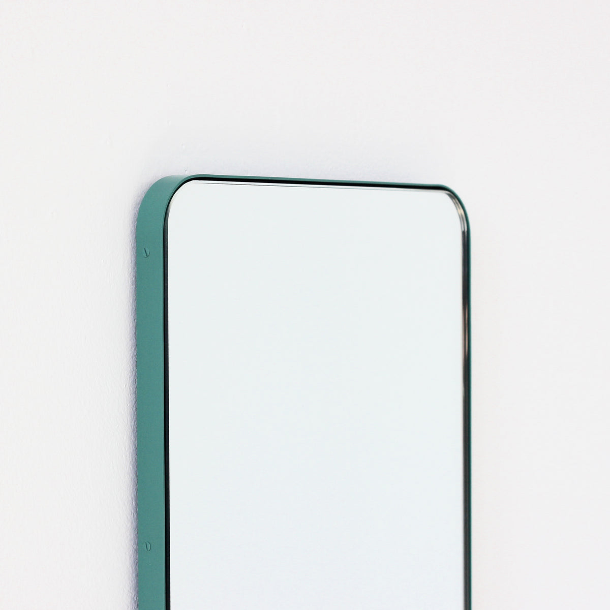 Quadris™ Rectangular Modern Mirror with Mint Turquoise Frame