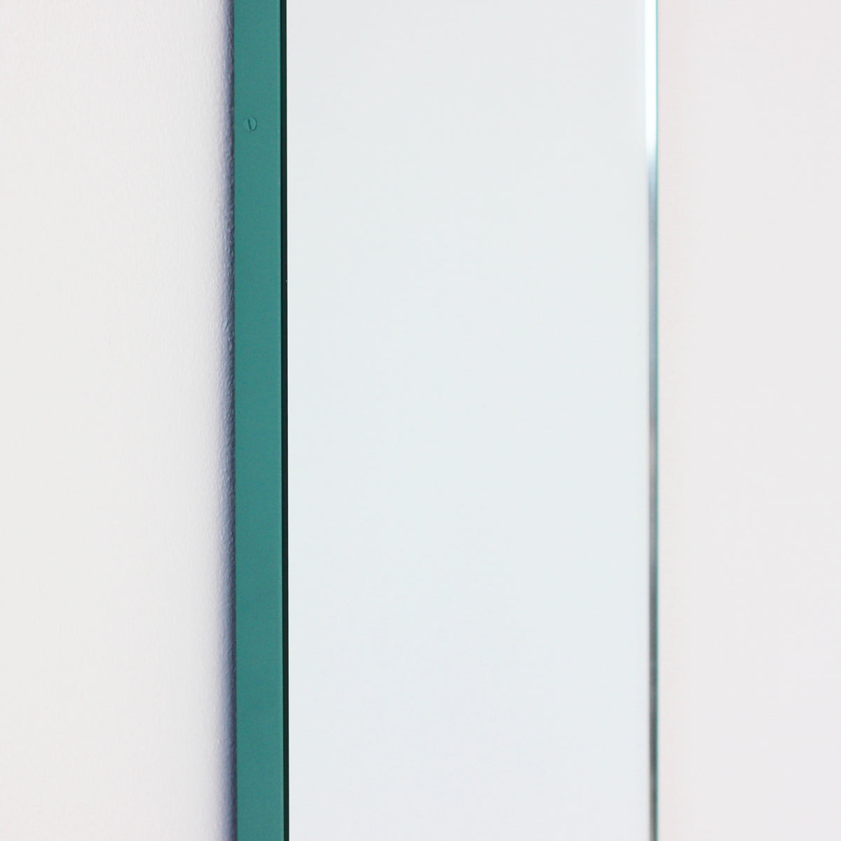 Quadris™ Rectangular Modern Mirror with Mint Turquoise Frame