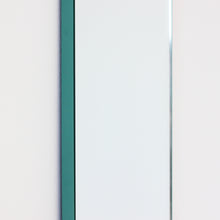 Quadris™ Rectangular Modern Mirror with Mint Turquoise Frame