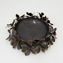 Large Handmade Cast Bronze Kathal Leaves Decorative Bowl Sculpture
