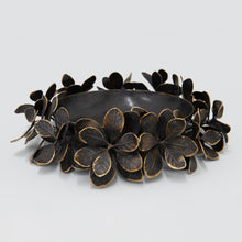 Large Handmade Cast Bronze Kathal Leaves Decorative Bowl Sculpture