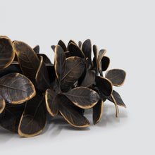 Large Handmade Cast Bronze Kathal Leaves Decorative Bowl Sculpture