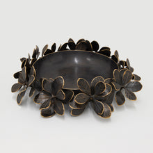 Large Handmade Cast Bronze Kathal Leaves Decorative Bowl Sculpture
