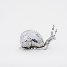 Handmade Cast Brass Snail with Nickel-Plated Finish
