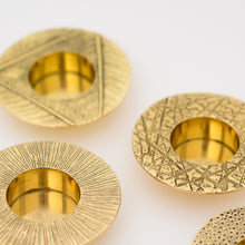 Brass Sun tealight candle holder