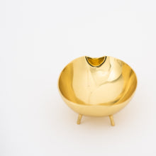 Handcast Brass Bowl With Legs Videpoche