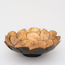 Handmade Brass Cast Leaf Decorative Bowl Sculpture, Large