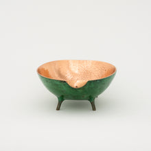 Verdigris Bronze Decorative Bowl with Legs, Vide-Poche