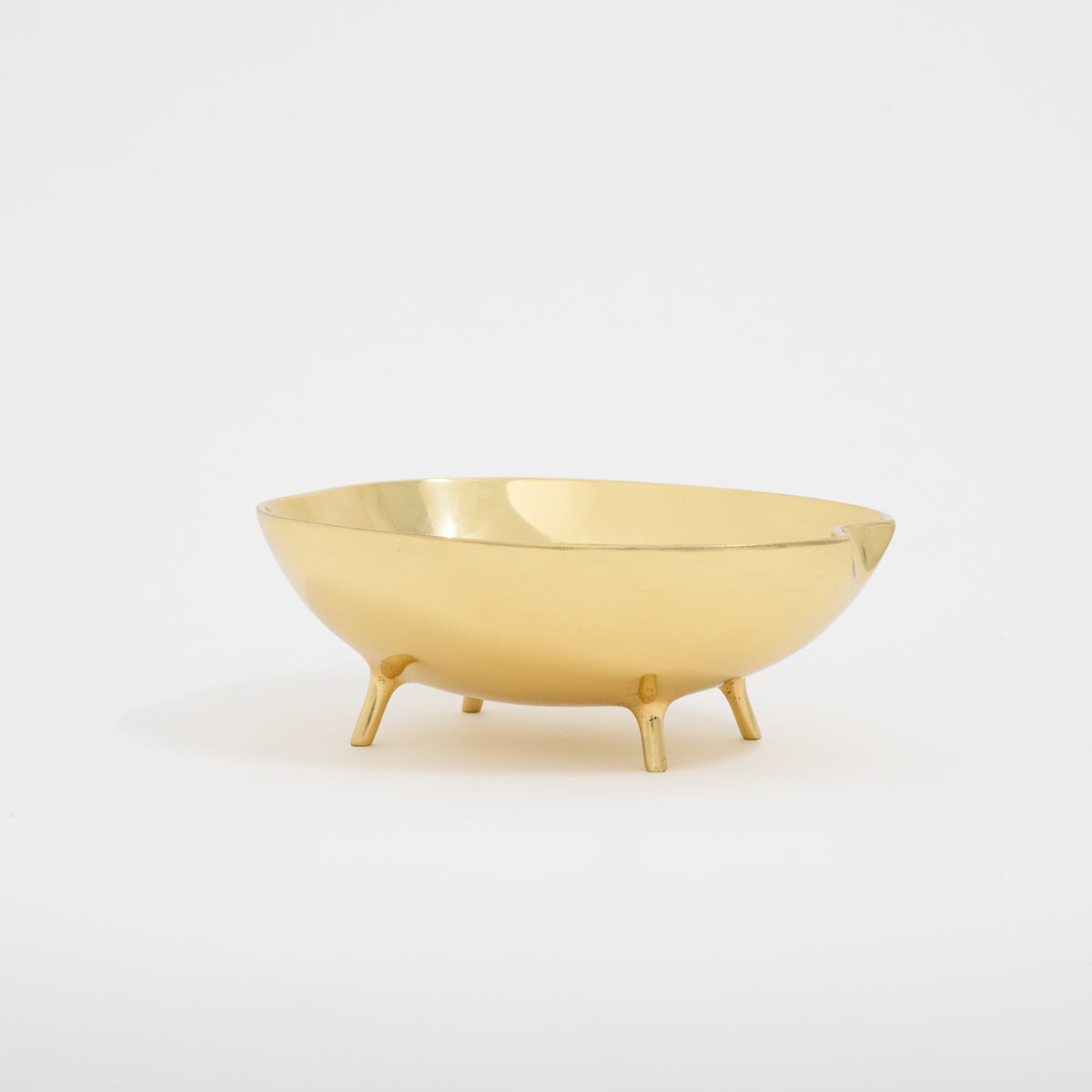 Set of three Brushed Brass Decorative Bowls, Vide-poche