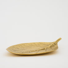 Set of 3 Handmade Brass Leaves Decorative Dishes, Vide-Poche