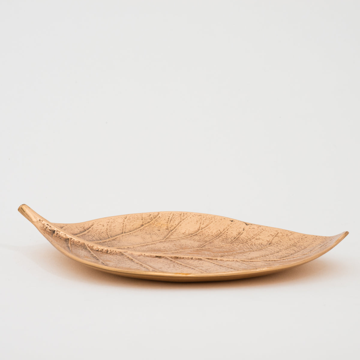 Cast Bronze Leaf Decorative Handmade Dish Vide-poche, Medium