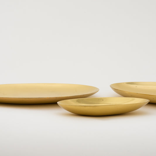 Handcrafted Polished Brass Decorative Dish Vide-poche, Medium