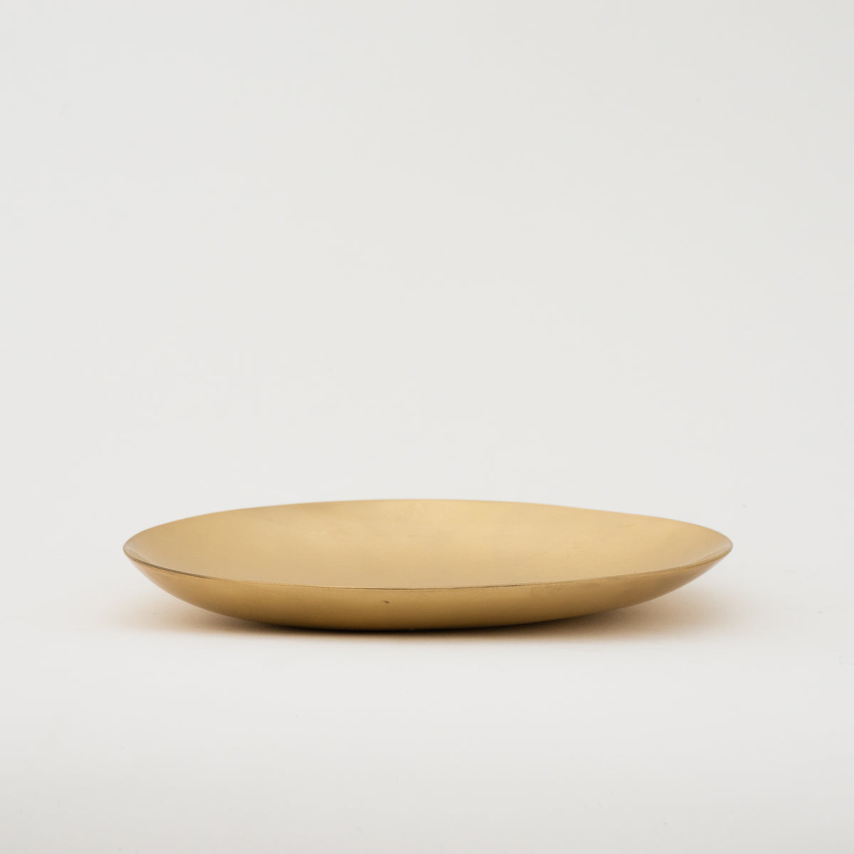 Set of 3 Handmade Brushed Brass Decorative Plates, Vide-Poche
