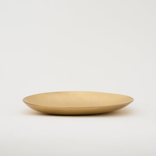 Handmade Brushed Brass Decorative Plate, Vide-Poche, Medium