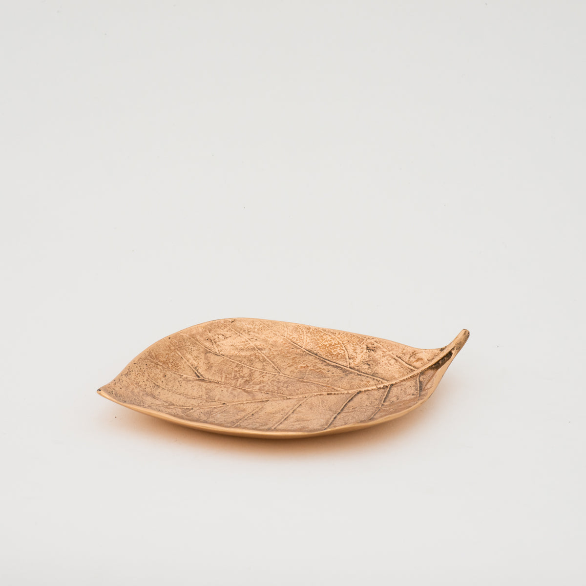 Cast Bronze Leaf Decorative Handmade Dish Vide-poche, Medium