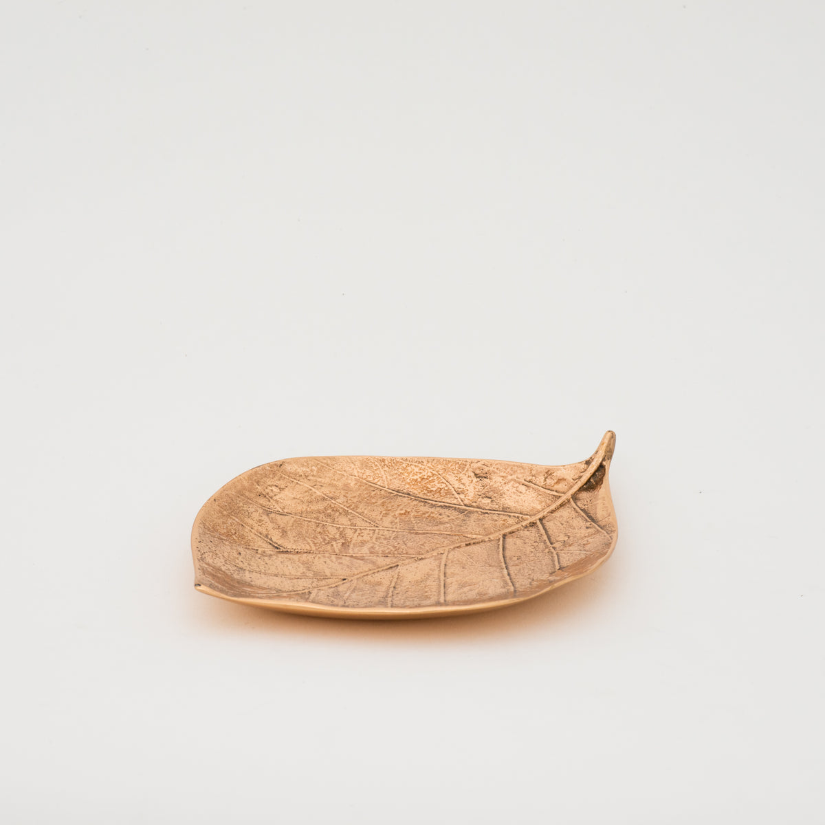 Cast Bronze Leaf Decorative Handmade Dish Vide-poche, Medium